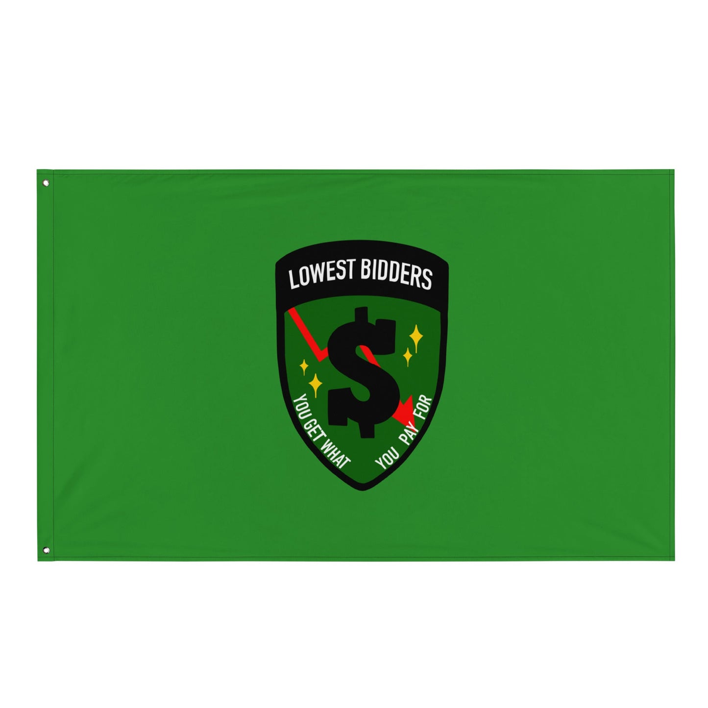 Flag | The Lowest Bidders | Emblem Logo