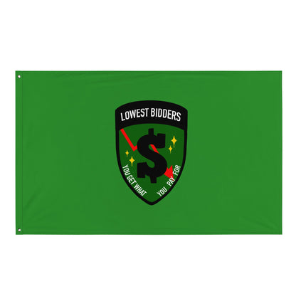 Flag | The Lowest Bidders | Emblem Logo