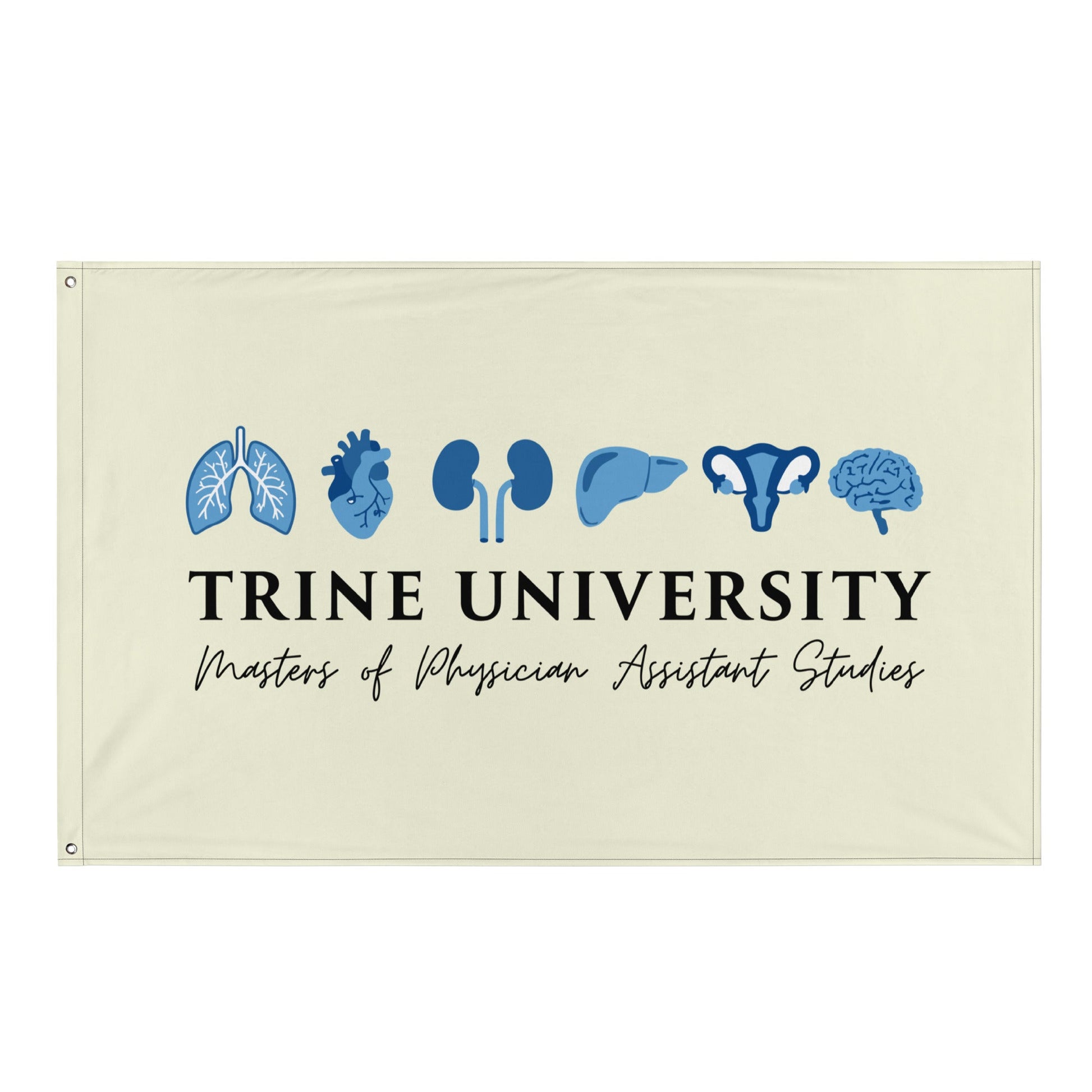 Flag | Trine PA program | Modern Script Logo
