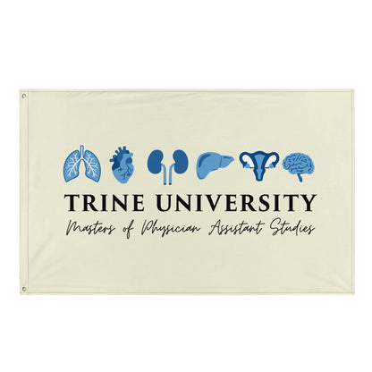 Flag | Trine PA program | Modern Script Logo