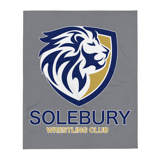 Grey Throw Blanket - Solebury Wrestling Club