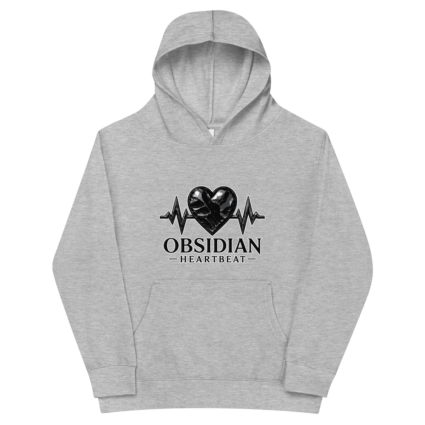 Performance | Youth Hoodie | Obsidian Heartbeat | Pulse Athletics Logo