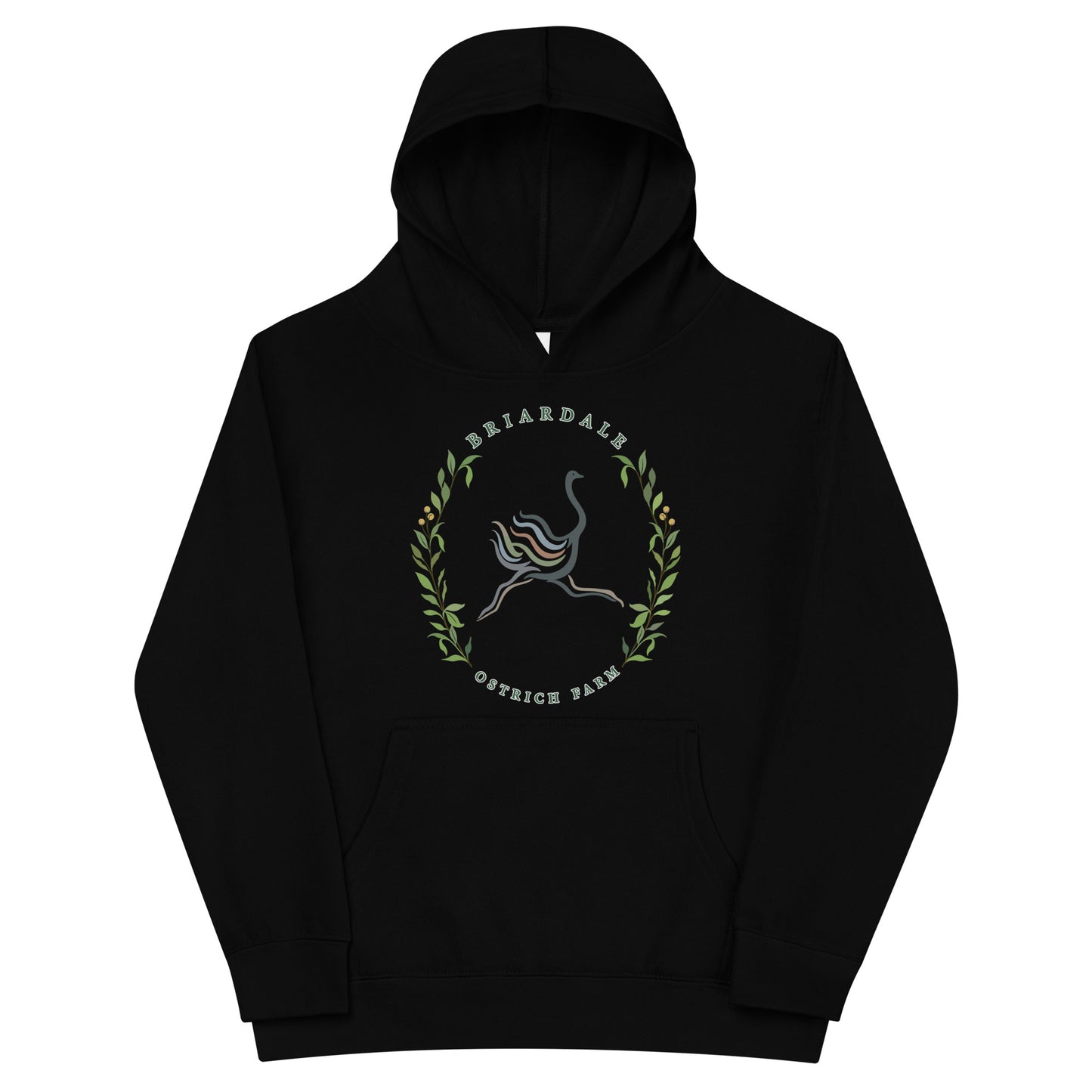 Performance | Youth Hoodie | Briardale Ostrich Farm | Crest Logo