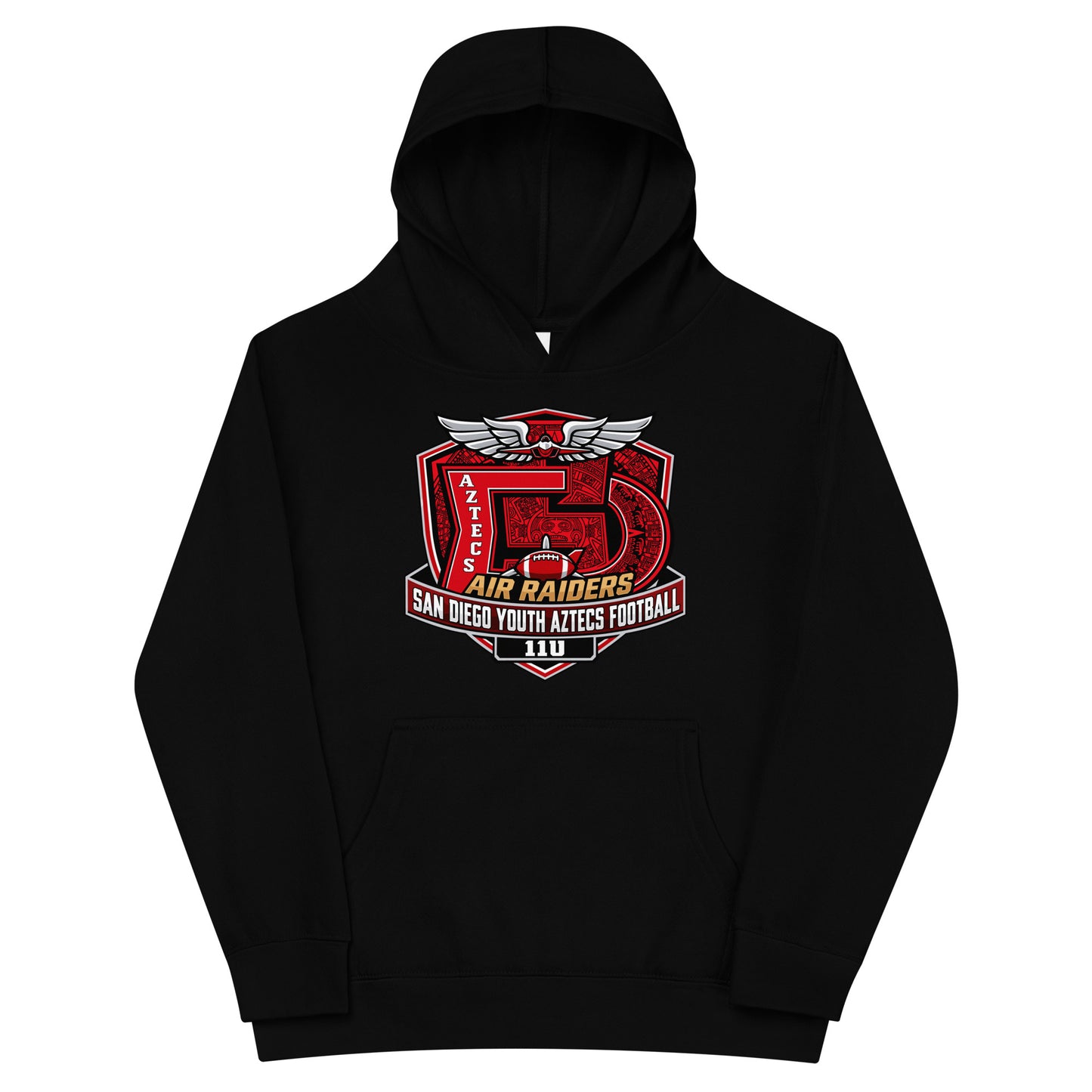Performance | Youth Hoodie | San Diego Youth Aztecs Football 11u Air Raiders | Shield Logo