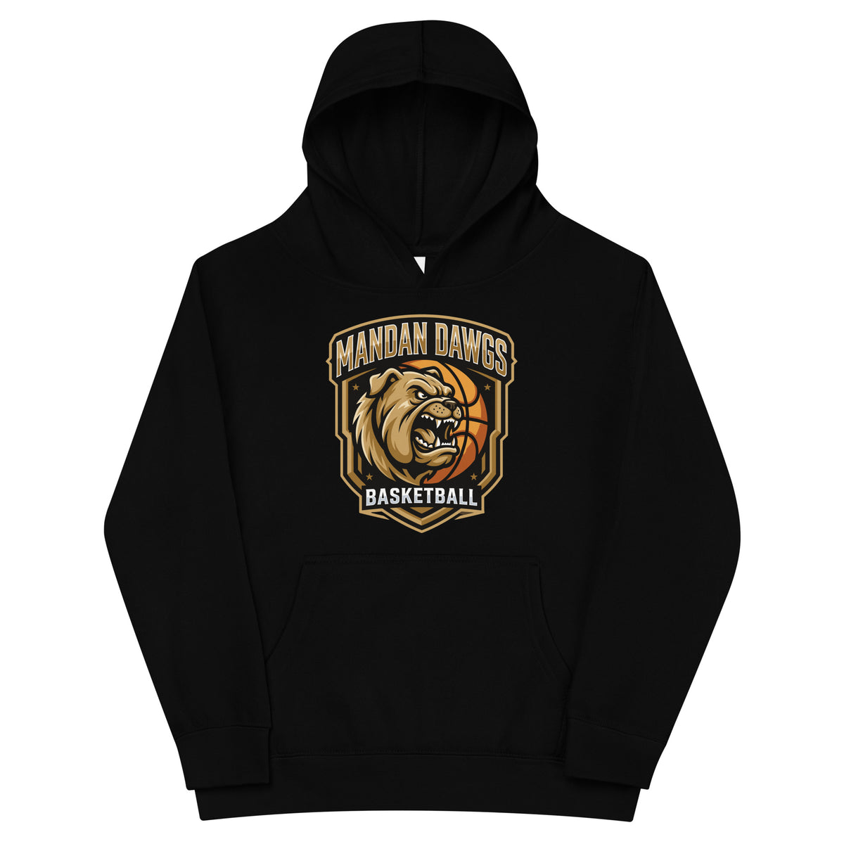 Performance | Youth Hoodie | Mandan Dawgs Basketball | Shield Logo