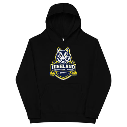 Performance | Youth Hoodie | Highland youth football and cheer | Emblem Logo