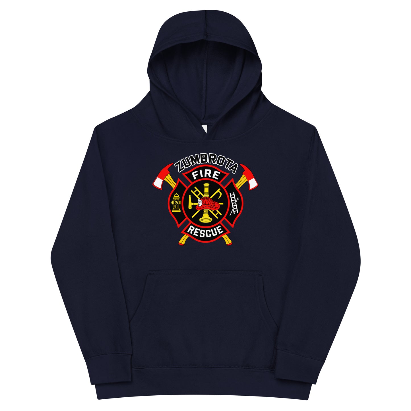 Performance | Youth Hoodie | Zumbrota Fire Department | Vanguard Logo