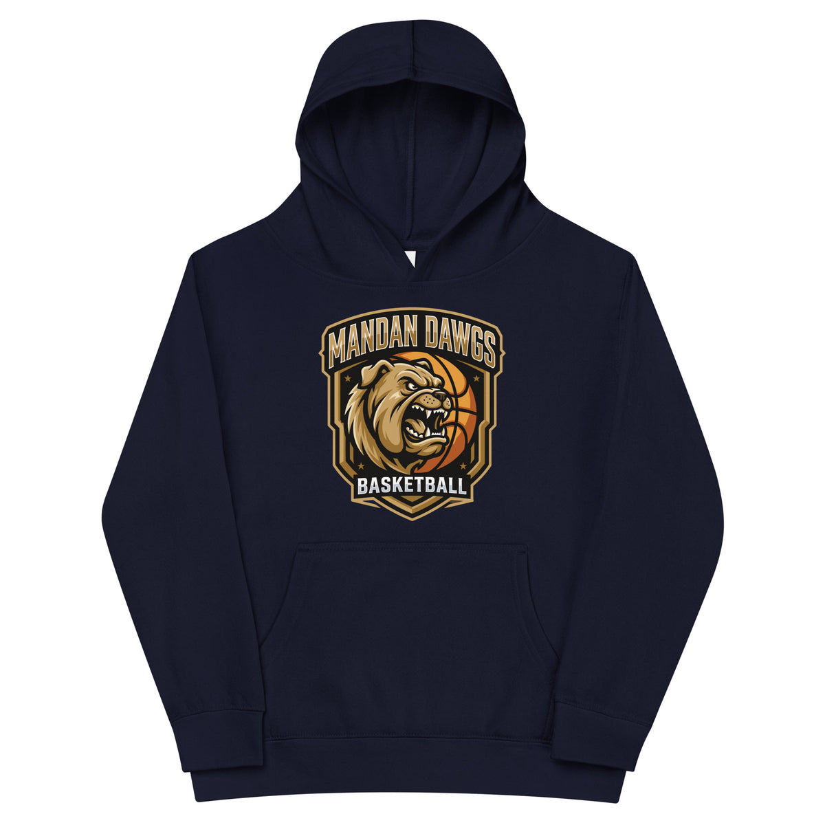 Performance | Youth Hoodie | Mandan Dawgs Basketball | Shield Logo