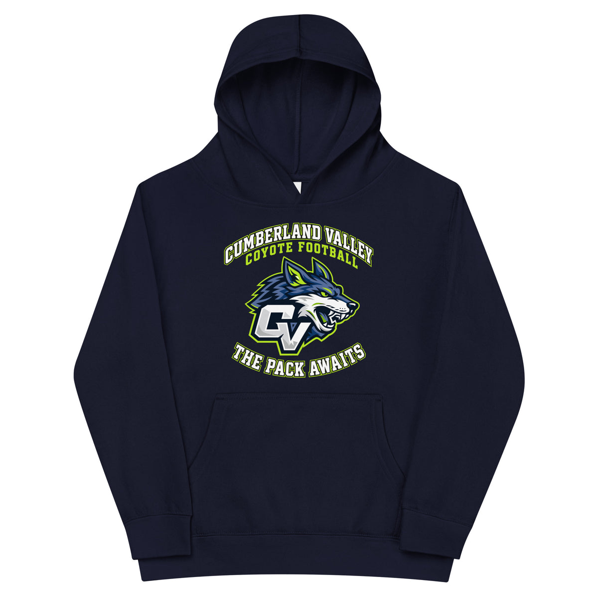 Performance | Youth Hoodie | Cumberland Valley Coyotes Football | Emblem Logo