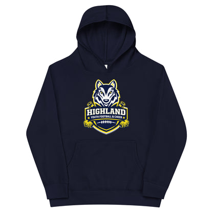 Performance | Youth Hoodie | Highland youth football and cheer | Emblem Logo