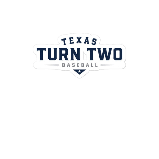 Stickers | Texas Turn Two Baseball | Modern Script Logo