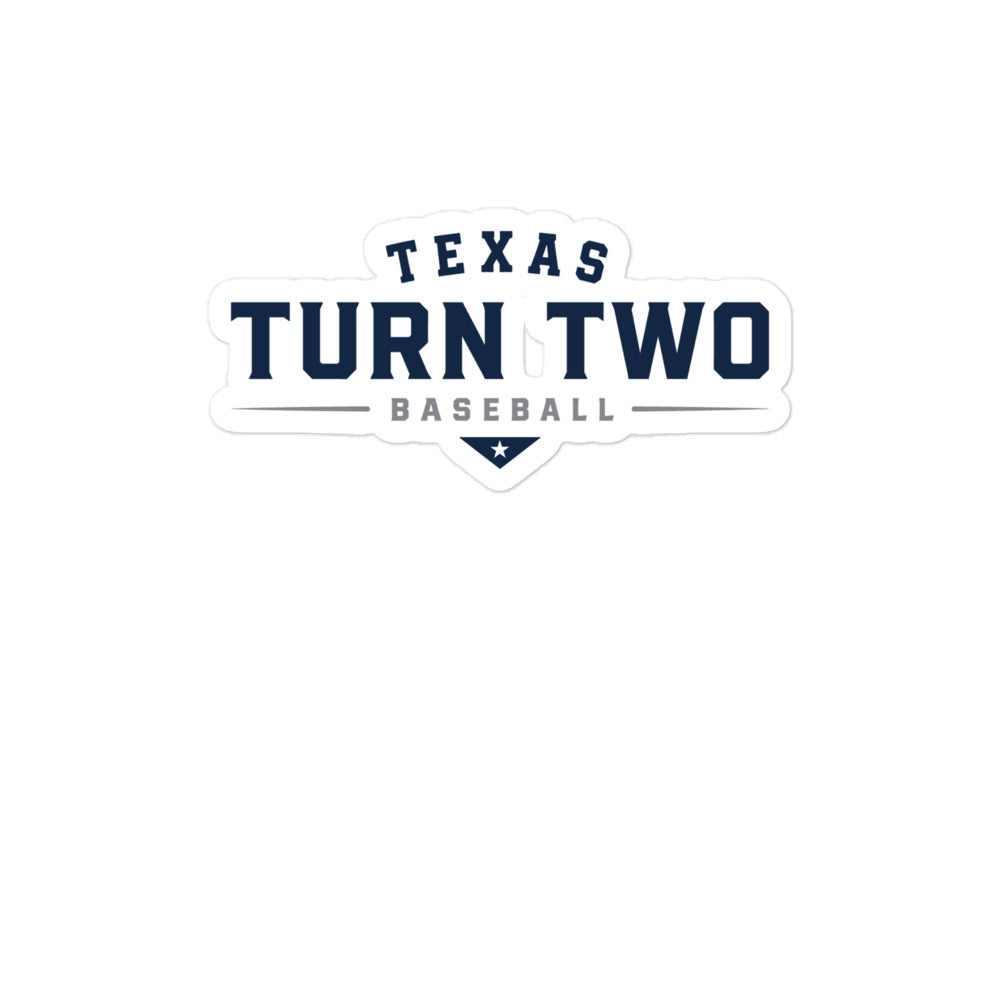 Stickers | Texas Turn Two Baseball | Modern Script Logo