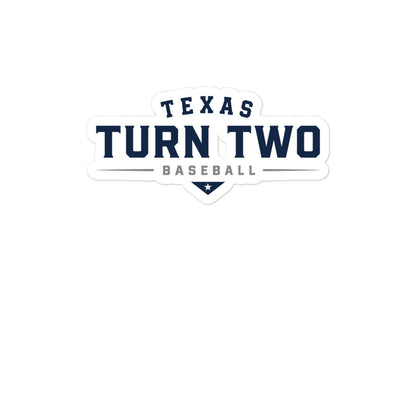 Stickers | Texas Turn Two Baseball | Modern Script Logo