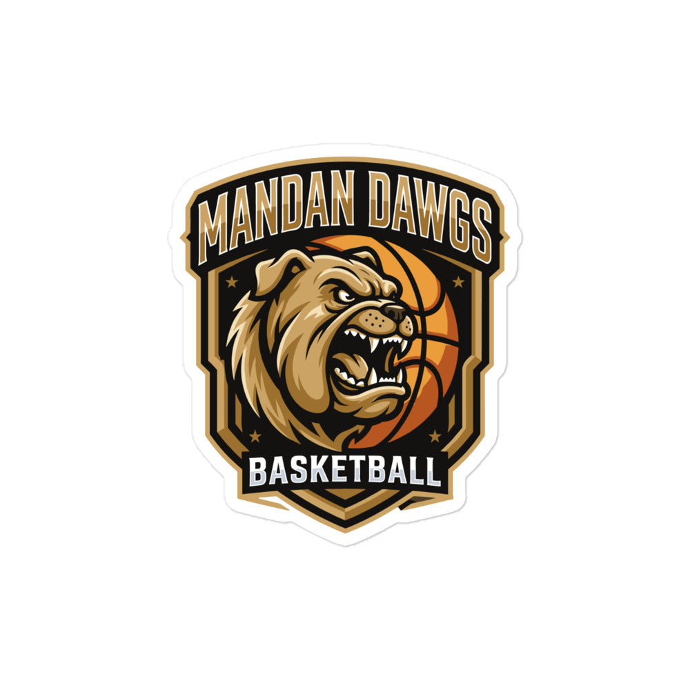Stickers | Mandan Dawgs Basketball | Shield Logo