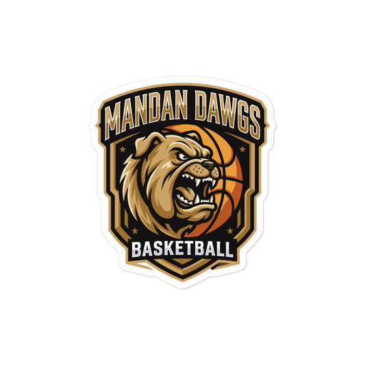 Stickers | Mandan Dawgs Basketball | Shield Logo