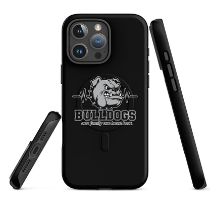 Magsafe Tough Case for iPhone | Celina Recreational Football Black | Bulldogs Crest Logo