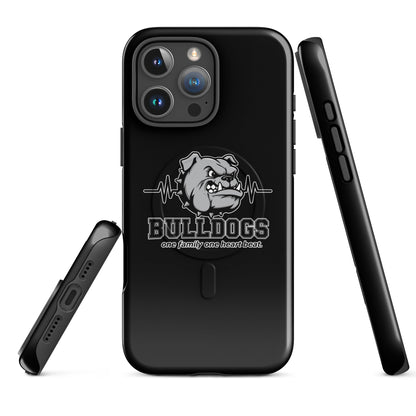 Magsafe Tough Case for iPhone | Celina Recreational Football Black | Bulldogs Crest Logo