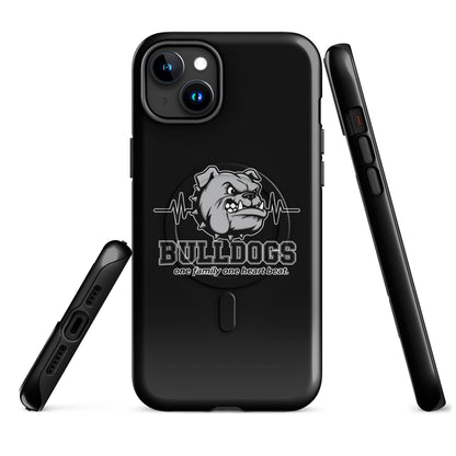 Magsafe Tough Case for iPhone | Celina Recreational Football Black | Bulldogs Crest Logo