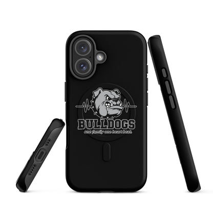 Magsafe Tough Case for iPhone | Celina Recreational Football Black | Bulldogs Crest Logo