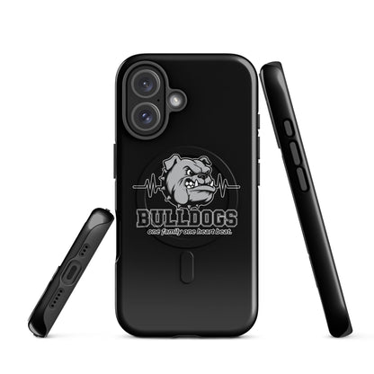 Magsafe Tough Case for iPhone | Celina Recreational Football Black | Bulldogs Crest Logo