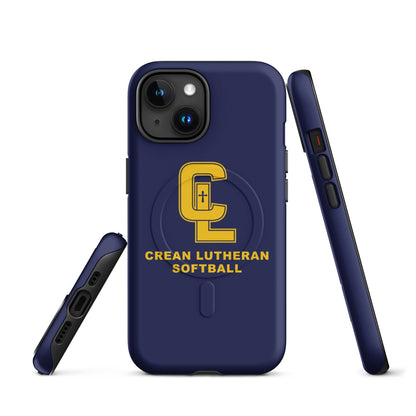 Magsafe Tough Case for iPhone | Crean Lutheran Softball | Gold CL Softball Logo