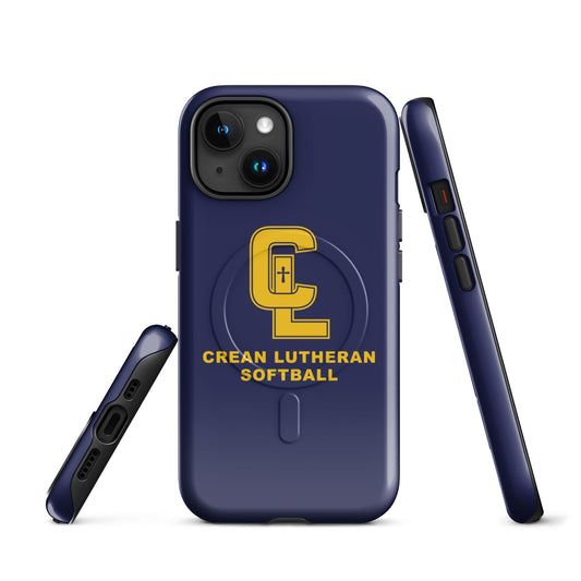 Magsafe Tough Case for iPhone | Crean Lutheran Softball | Gold CL Softball Logo