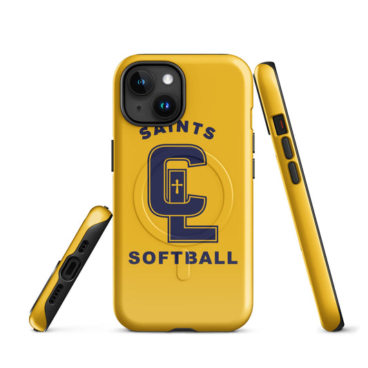 Magsafe Tough Case for iPhone | Crean Lutheran Softball | Navy CL Softball Logo