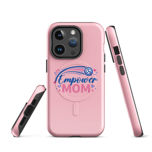 Magsafe Tough Case for iPhone | Empower Volleyball Club | Mom Crest Logo