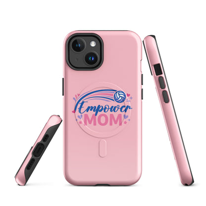 Magsafe Tough Case for iPhone | Empower Volleyball Club | Mom Crest Logo