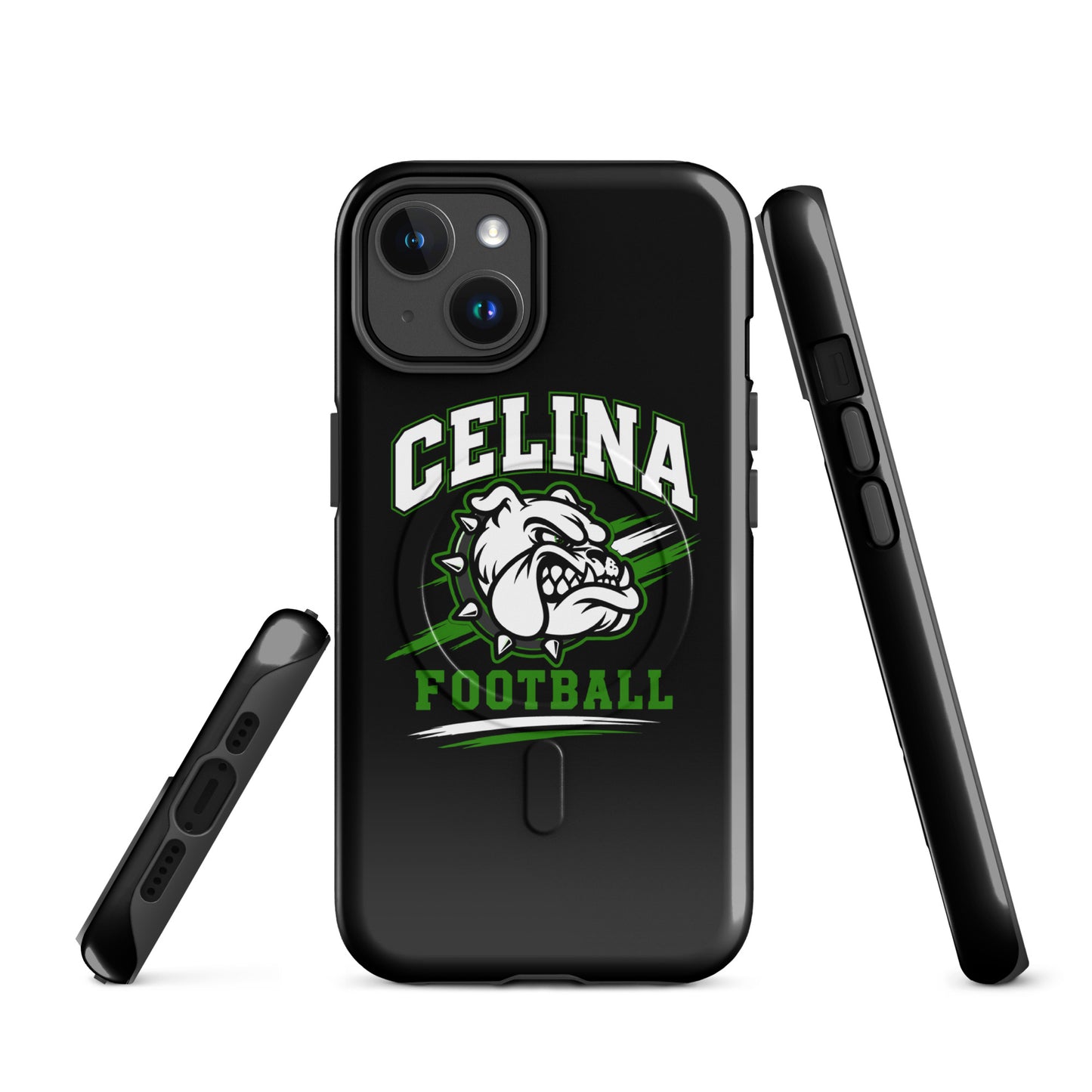Magsafe Tough Case for iPhone | Celina Black Football | Emblem Logo