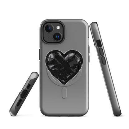 Magsafe Tough Case for iPhone | Obsidian Heartbeat | Heart Crest Logo