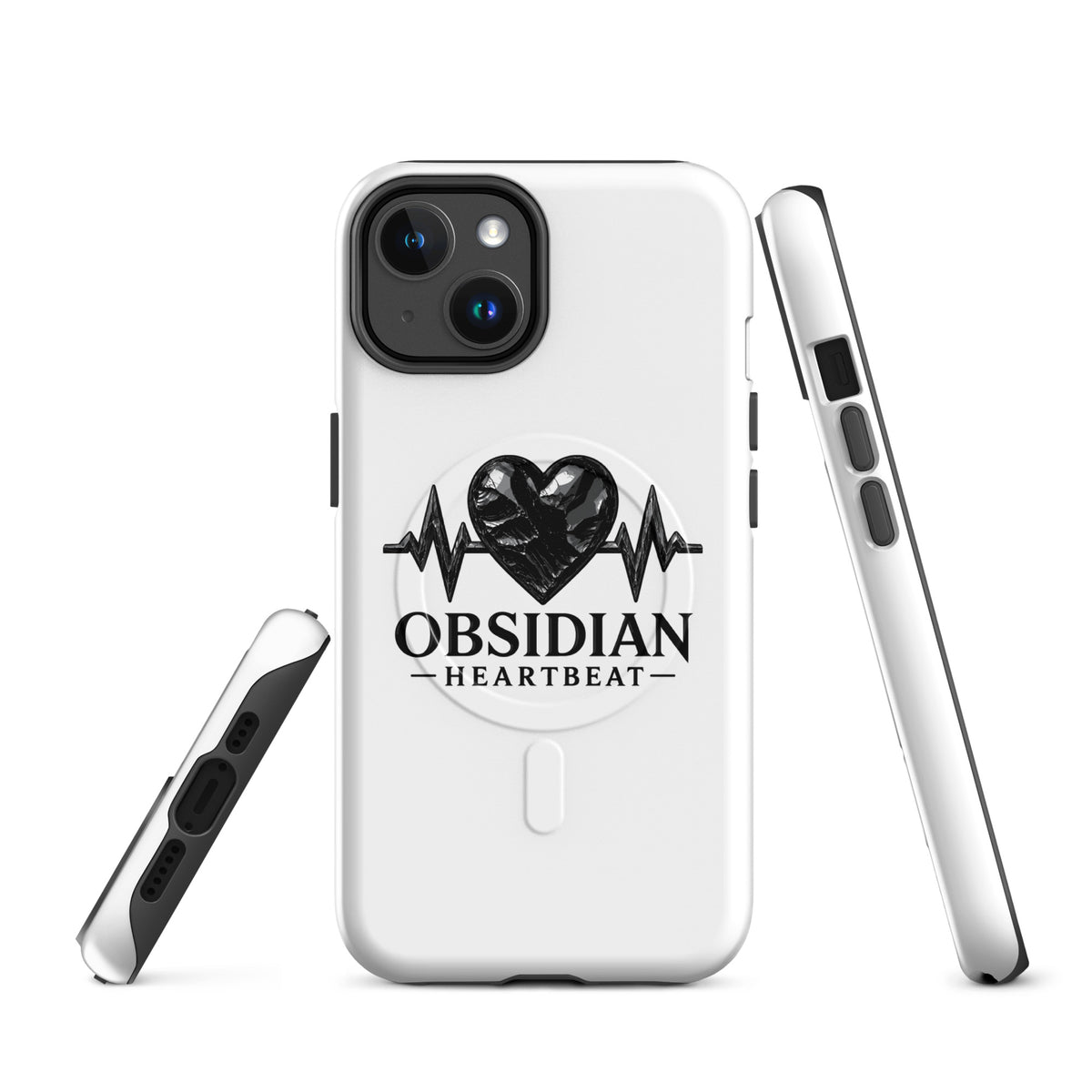 Magsafe Tough Case for iPhone | Obsidian Heartbeat | Pulse Athletics Logo