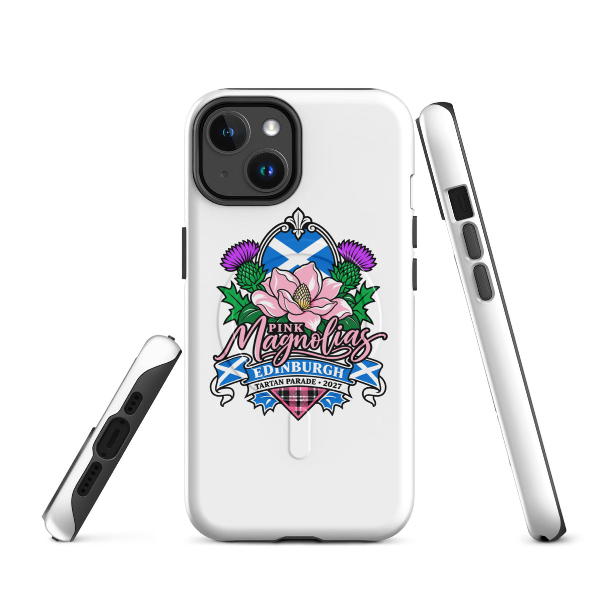 Magsafe Tough Case for iPhone | Pink Magnolias Dance | Valor Logo