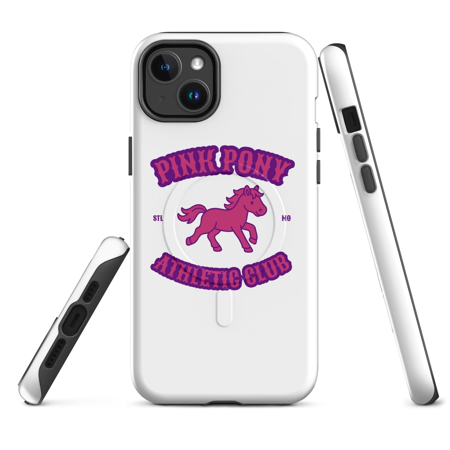 Magsafe Tough Case for iPhone | Pink Pony Athletic Club | Crest Logo