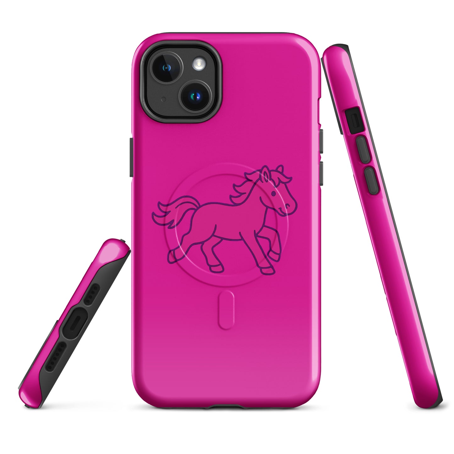 Magsafe Tough Case for iPhone | Pink Pony Athletic Club | Mascot Logo