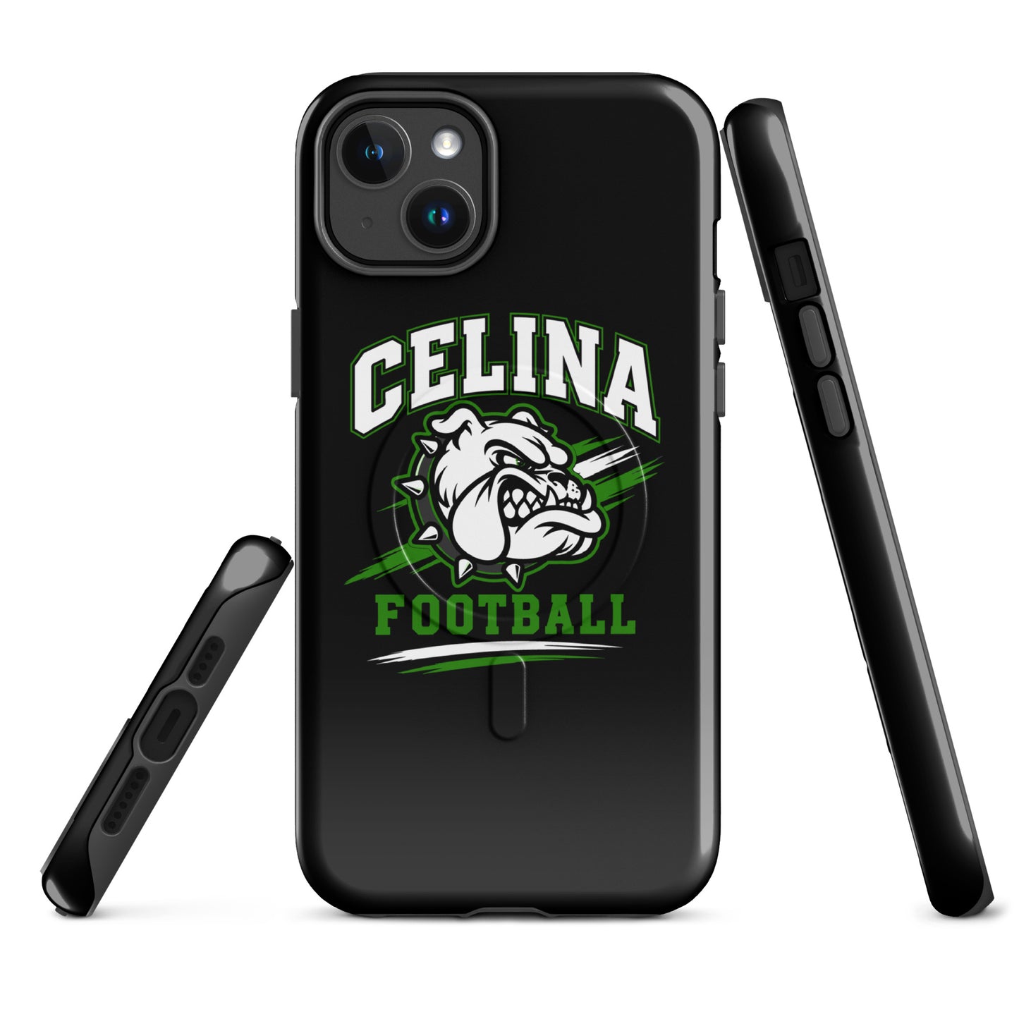 Magsafe Tough Case for iPhone | Celina Black Football | Emblem Logo