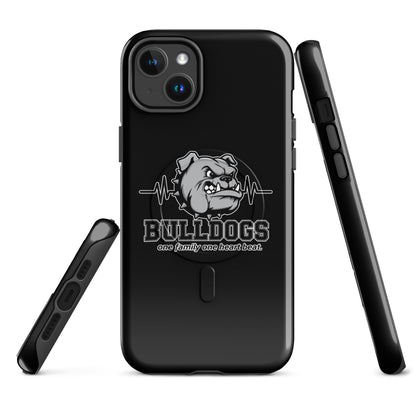 Magsafe Tough Case for iPhone | Celina Recreational Football Black | Bulldogs Crest Logo