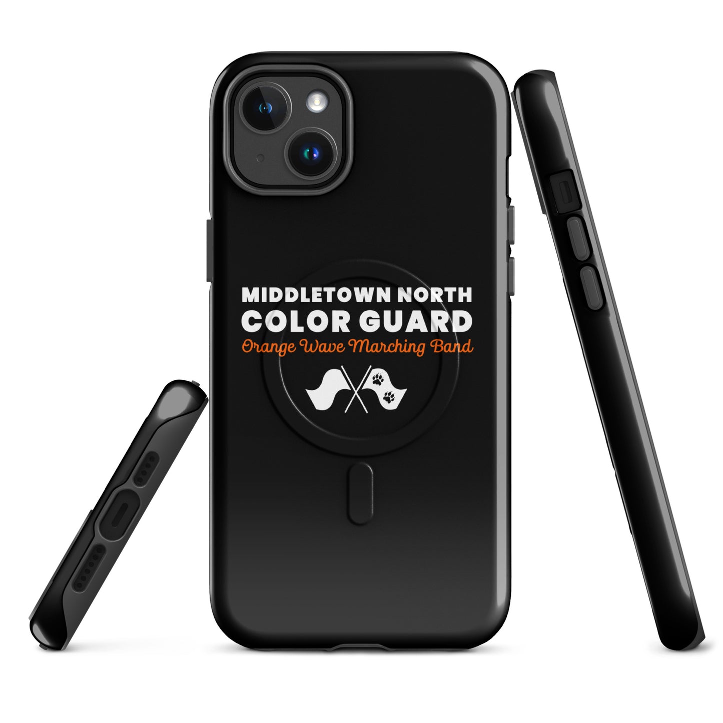Magsafe Tough Case for iPhone | Orange Wave Marching Band | Modern Script Logo