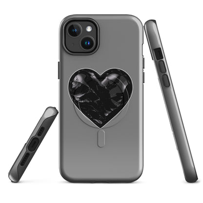 Magsafe Tough Case for iPhone | Obsidian Heartbeat | Heart Crest Logo