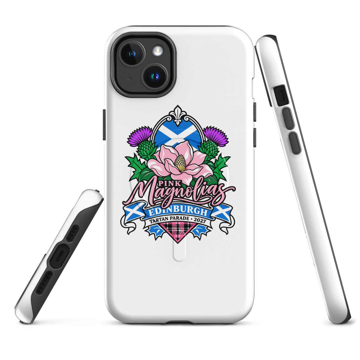 Magsafe Tough Case for iPhone | Pink Magnolias Dance | Valor Logo