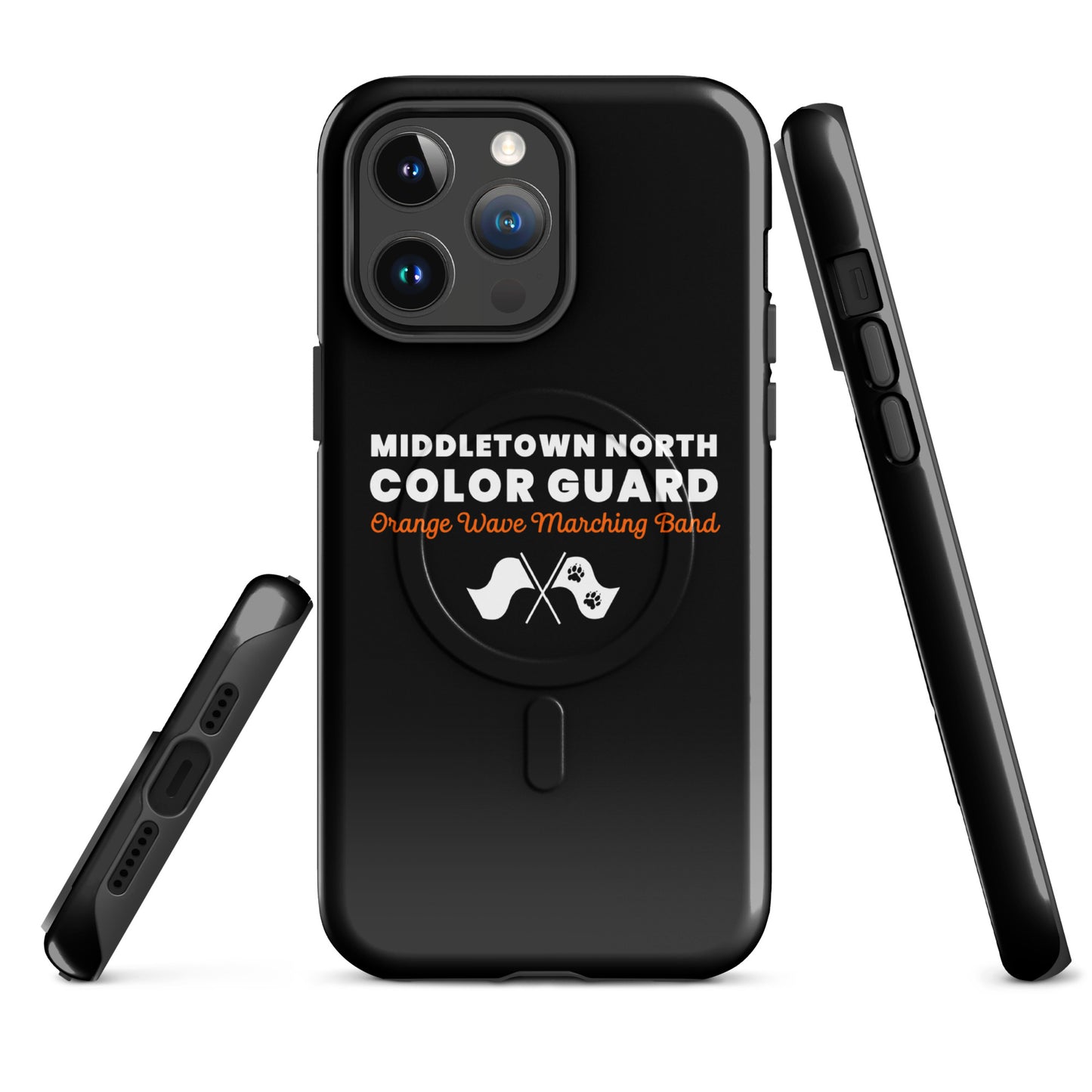 Magsafe Tough Case for iPhone | Orange Wave Marching Band | Modern Script Logo