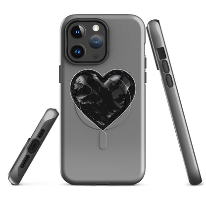 Magsafe Tough Case for iPhone | Obsidian Heartbeat | Heart Crest Logo