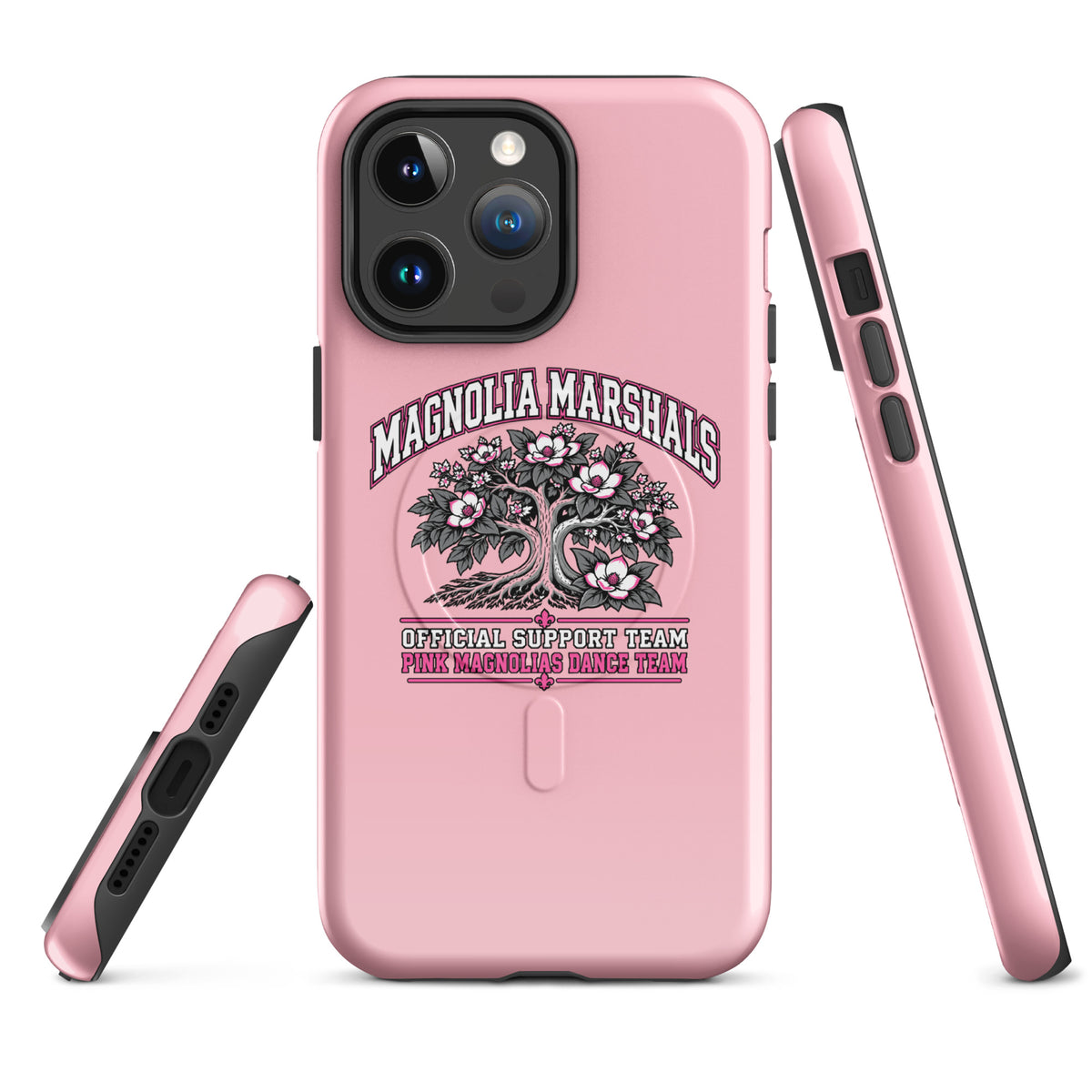 Magsafe Tough Case for iPhone | Pink Magnolias Dance | Crest Logo
