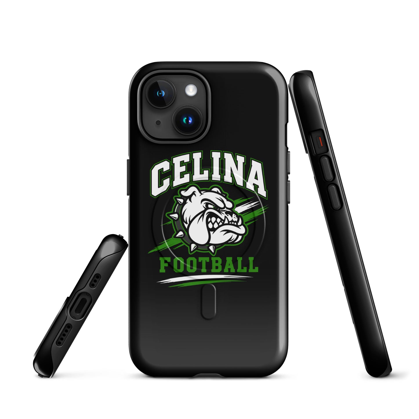Magsafe Tough Case for iPhone | Celina Black Football | Emblem Logo