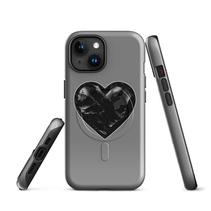 Magsafe Tough Case for iPhone | Obsidian Heartbeat | Heart Crest Logo