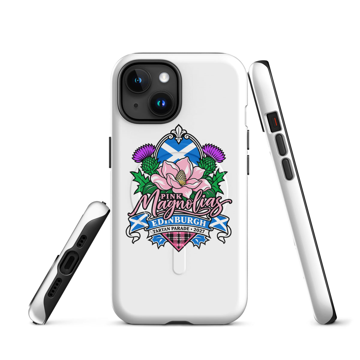 Magsafe Tough Case for iPhone | Pink Magnolias Dance | Valor Logo