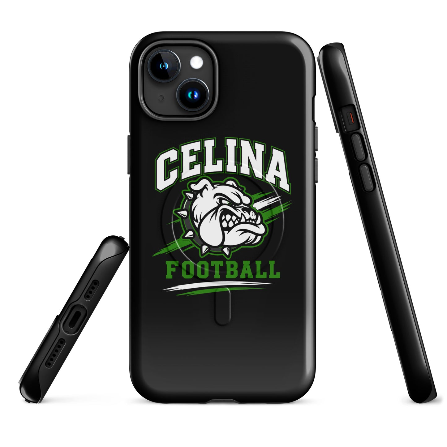 Magsafe Tough Case for iPhone | Celina Black Football | Emblem Logo