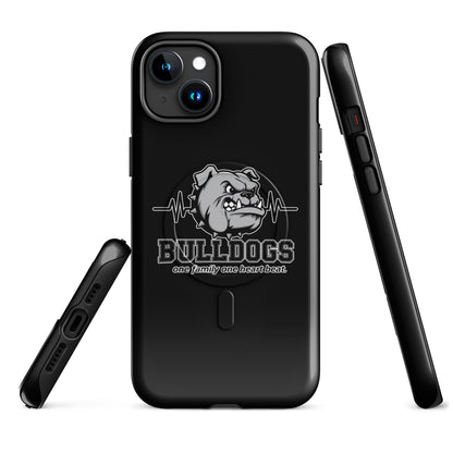 Magsafe Tough Case for iPhone | Celina Recreational Football Black | Bulldogs Crest Logo