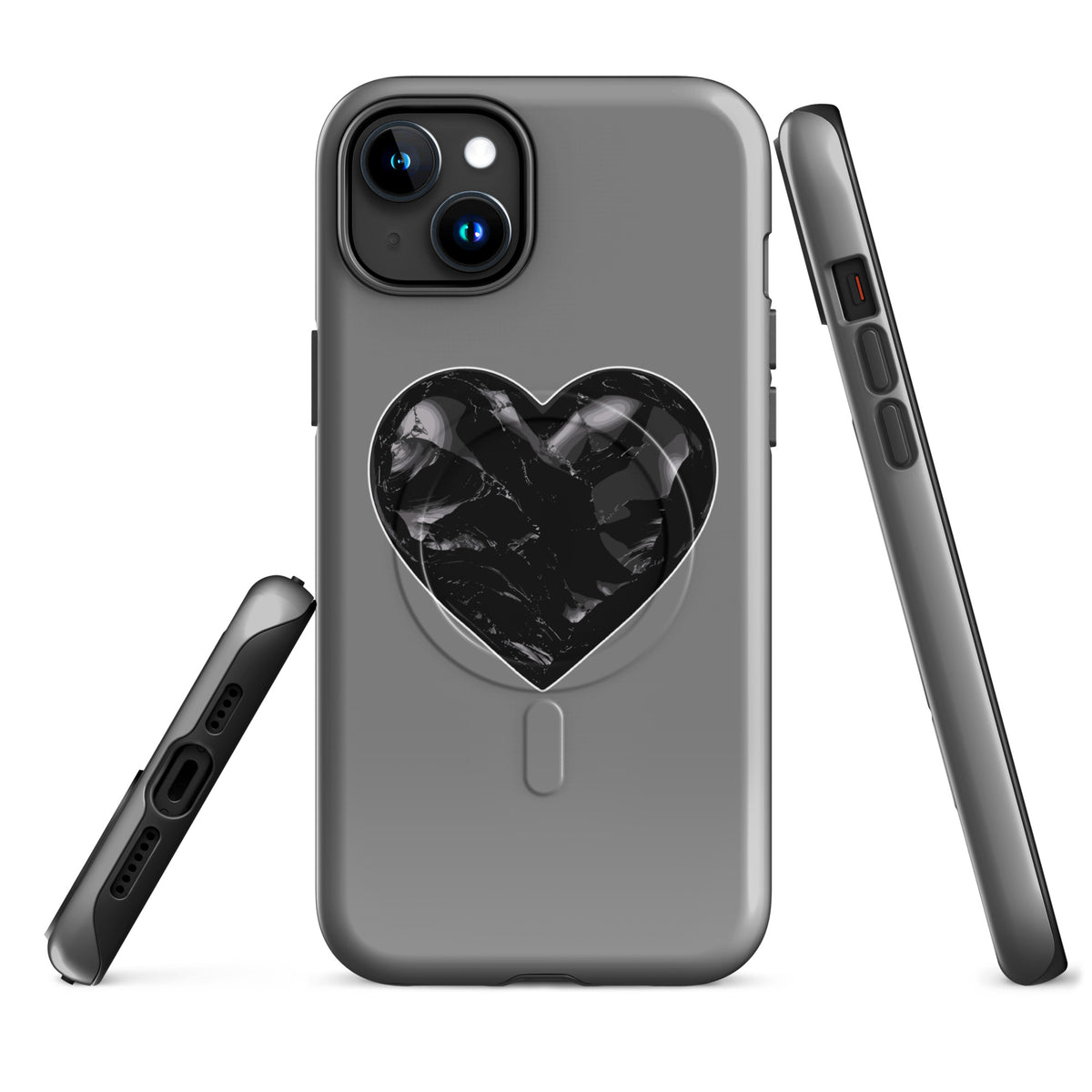 Magsafe Tough Case for iPhone | Obsidian Heartbeat | Heart Crest Logo