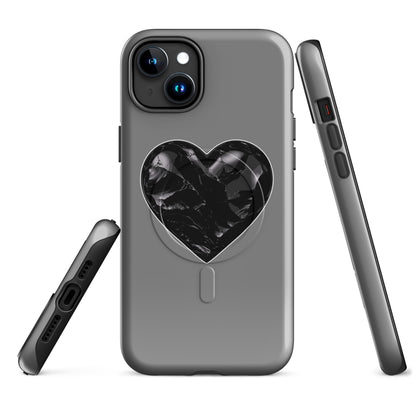 Magsafe Tough Case for iPhone | Obsidian Heartbeat | Heart Crest Logo